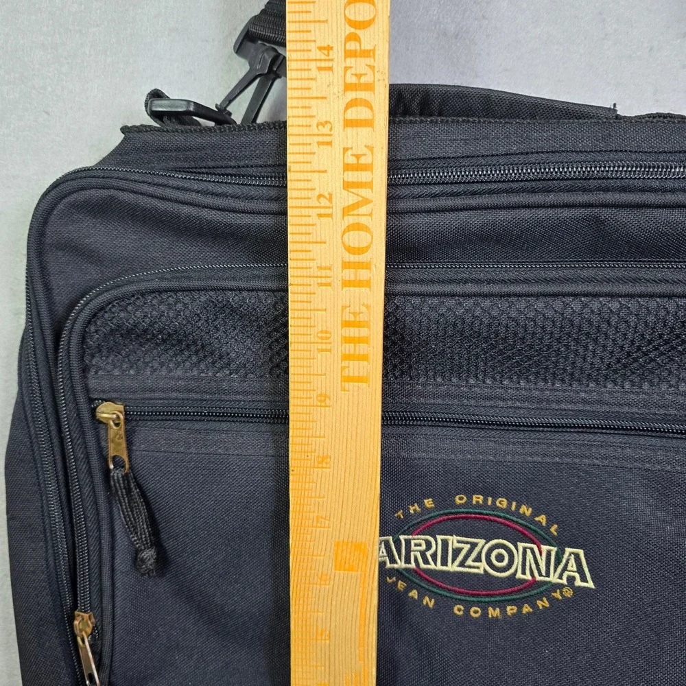 Vintage Y2K Arizona Jean Company Messenger Bag Unisex Large Black Brown Workwear